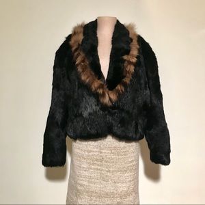 Fur bolero style vintage coat!